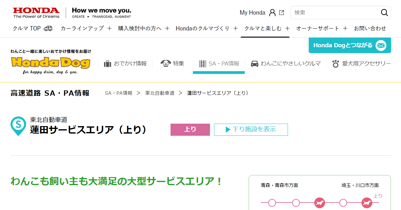 埼玉・蓮田サービスエリア（上り）